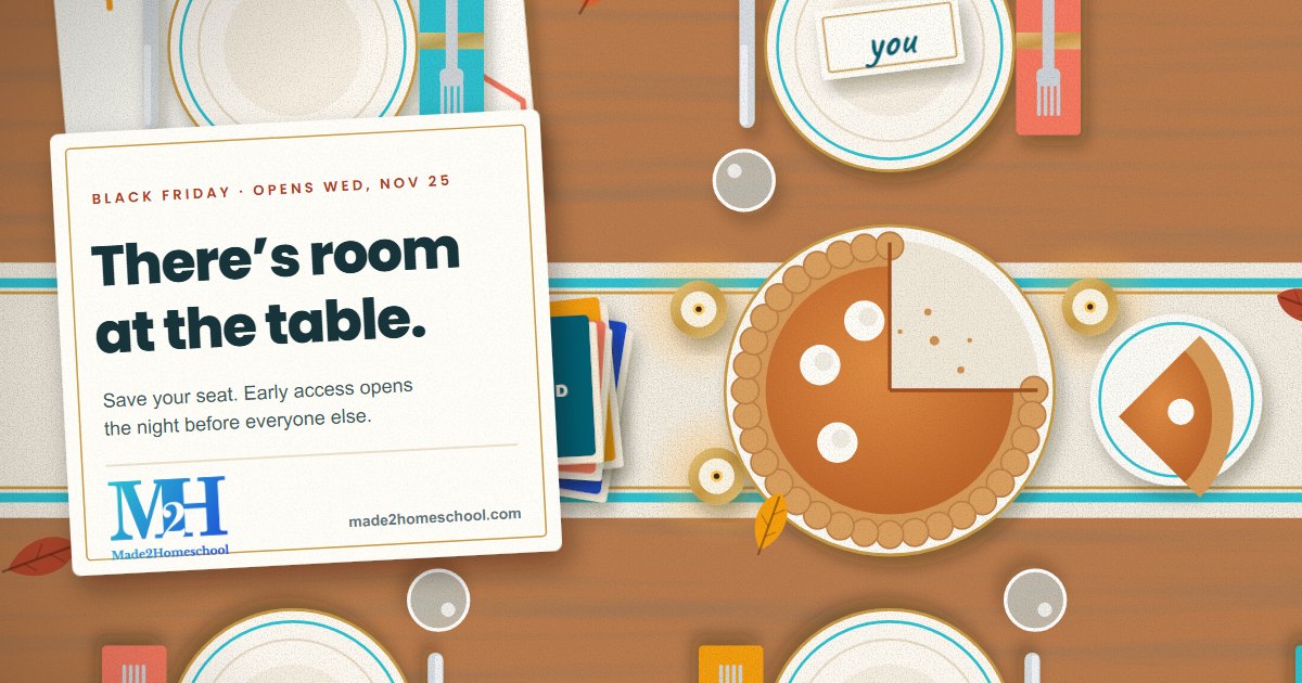 There's room at the table: a Thanksgiving table set for Black Friday, opening Wednesday, November 25